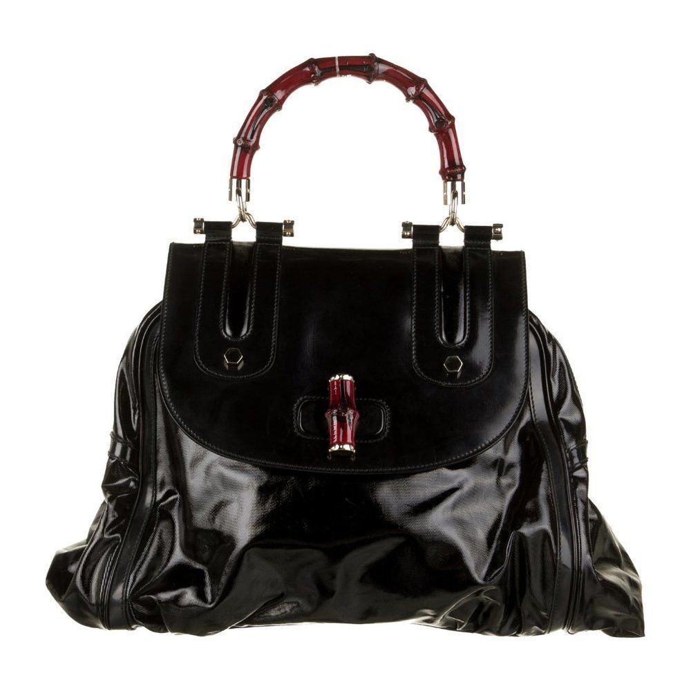 Gucci Glazed Leather Dialux Bamboo Bag! Excellent!